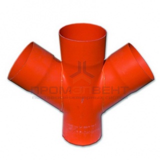 Соединение для четырех двустенных труб,45°, полипропилен, д.160 мм DKC