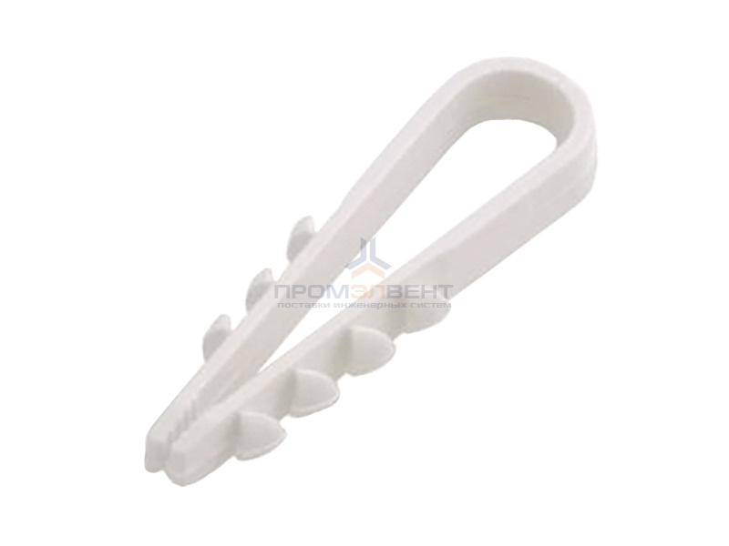 Дюбель хомут 5-10мм нейлон белый d5 мм (100шт) ИЭК