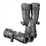 Разветвитель DN 1х17 + 2х12 мм, полиамид, цвет чёрный DKC