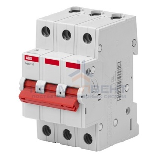 Выключатель нагрузки ABB Basic M 3P 16A (рубильник модульный) BMD51316