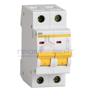 Автоматический выключатель ВА47-29 2Р 16А 4,5кА характеристика В ИЭК (автомат)
