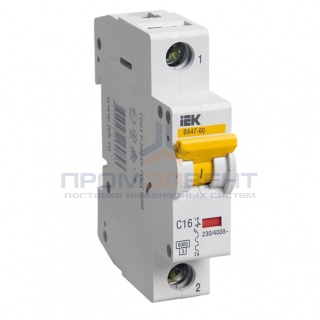 Автоматический выключатель ВА 47-60 1Р 6А 6кА характеристика С ИЭК (автомат)