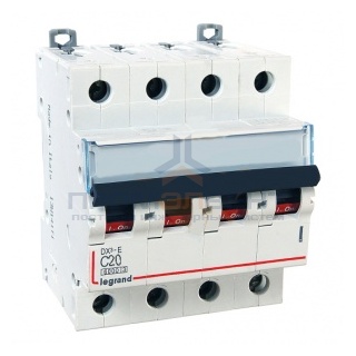 Автоматический выключатель Legrand DX3-E C20 4П 6000/6kA (автомат)