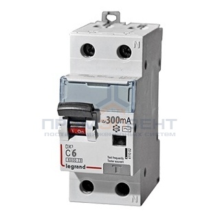 Дифавтомат Legrand DX3 АВДТ 1П+Н C6А 300MA тип AC