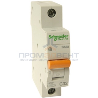 Автоматический выключатель Schneider Electric ВА63 1п 10A C 4,5 кА (автомат)