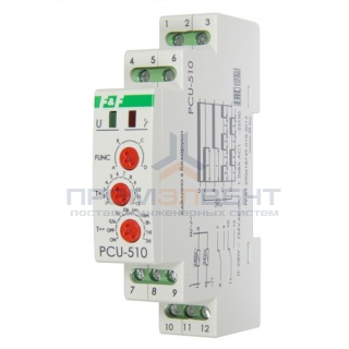Реле времени PCU-510 0.1с - 24дн., 8А, 2NO/NC, 4 функции