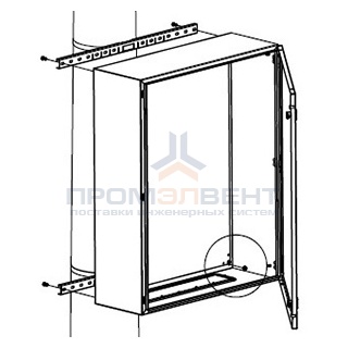 Комплект крепления шкафов CE/RAM box к столбу (ширина шкафа - 300 мм)