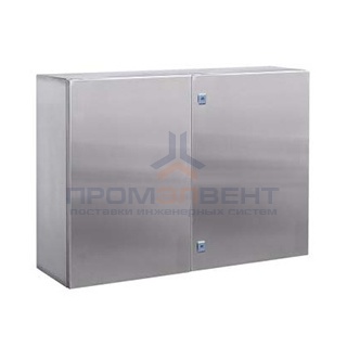 Навесной шкаф CE из нержавеющей стали (AISI 304), двухдверный, 1200 x 1000 x 300мм, с фланцем