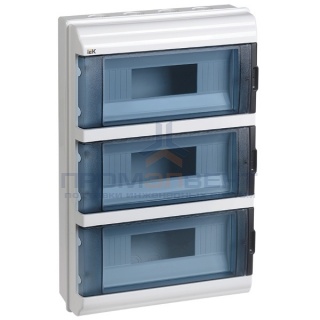 Бокс влагозащищенный КМПн-36 IP55 на 36 модулей навесной пластиковый с прозрачной дверкой ИЭК