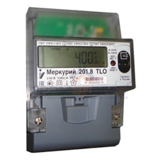 Электросчетчик Меркурий 201.8 TLO 5-80А/220В кл.т.2,0 многотарифный ЖКИ PLC модем