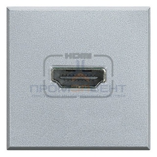 Розетка HDMI 2 модуля Axolute Алюминий